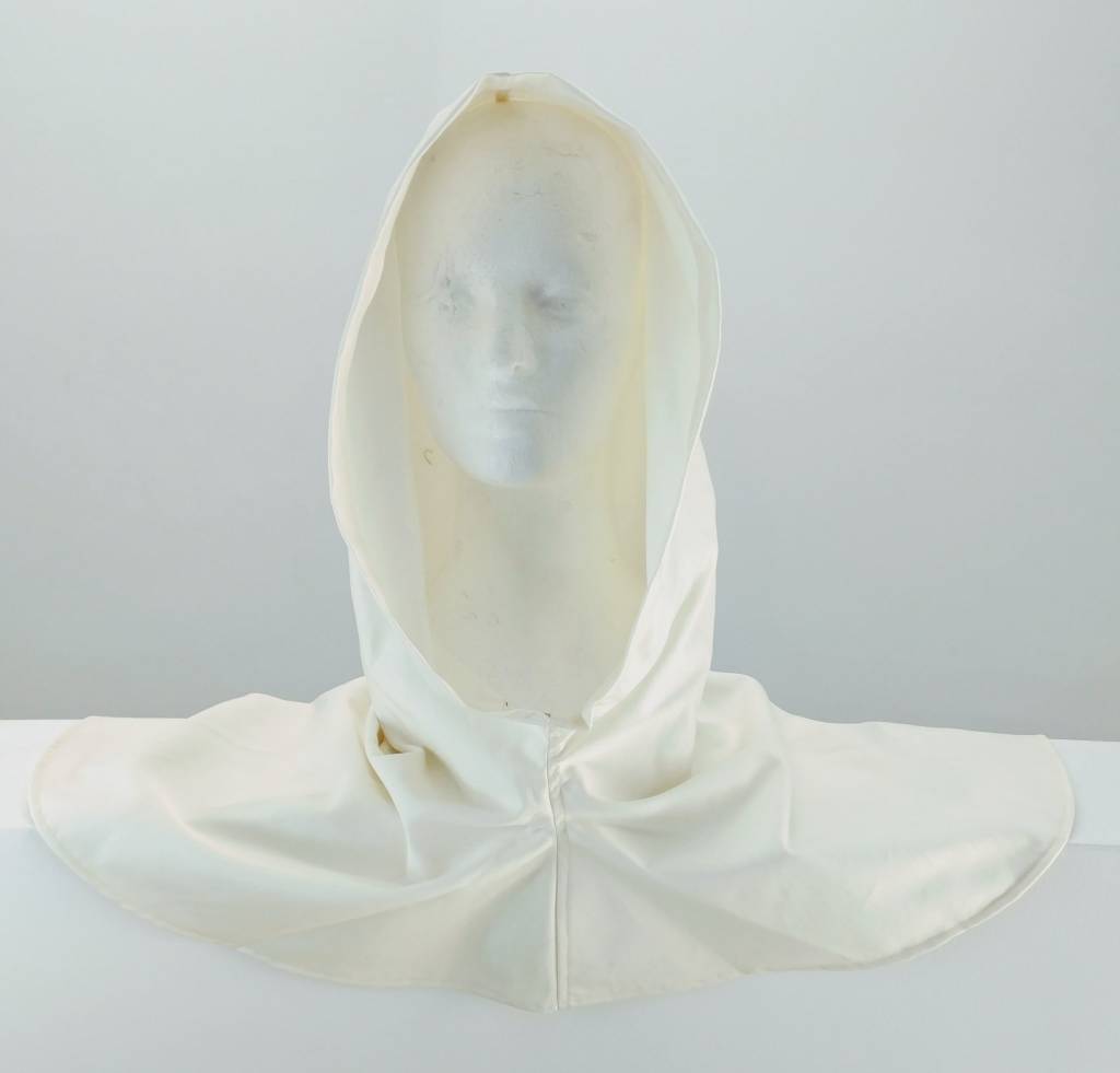 H171 White Cotton Cowled Hood, Excellent sun protection