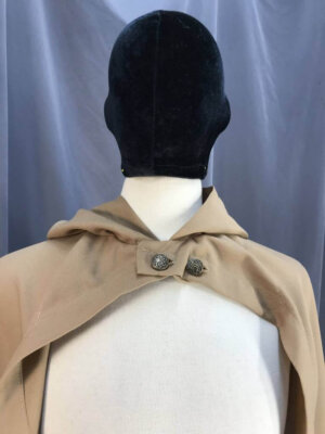 3915 - Fawn brown Hobbit Cloak, Unlined Hood