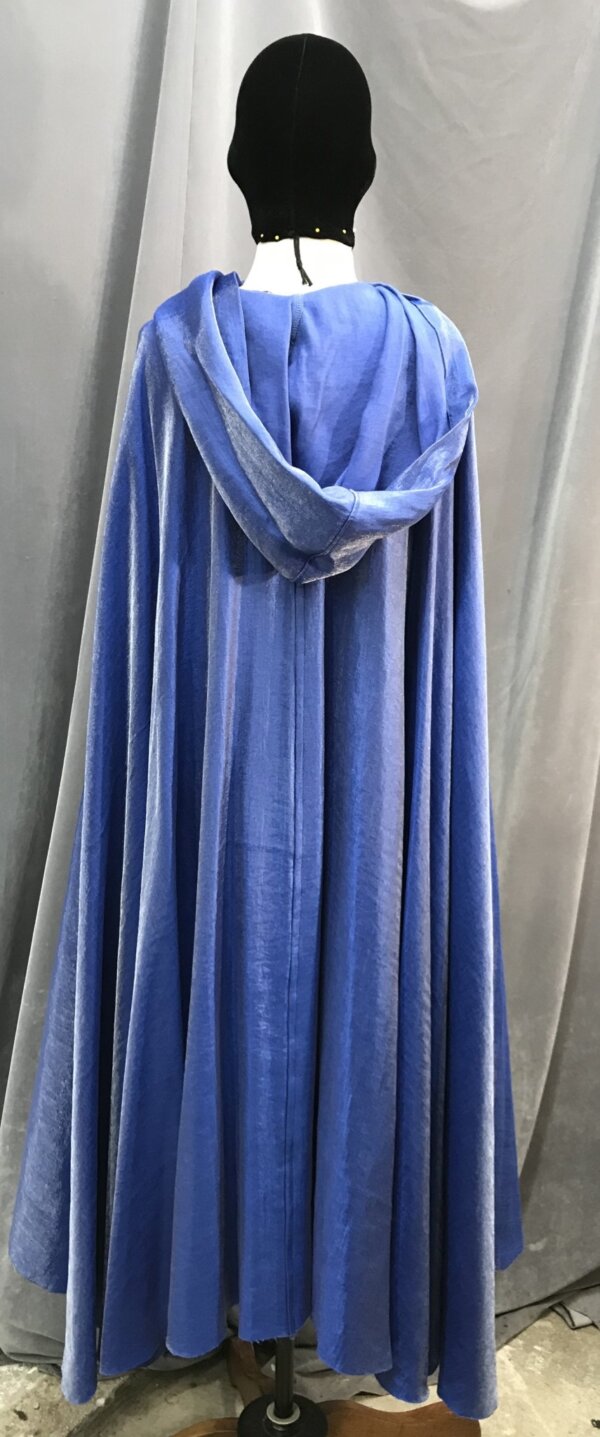 4093 - Shimmering Royal Blue Easy Care Full Circle Cloak, Pewter Vale Clasp