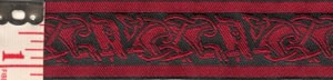 Celtic Running Dogs Trim, Red/Black