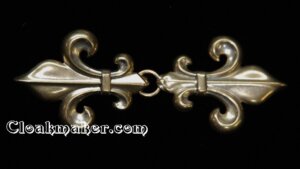 Fleur de Lis Classic Cloak Clasp - Jewelers Bronze