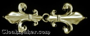 Fleur de Lis Classic Cloak Clasp - Gold Tone Plated