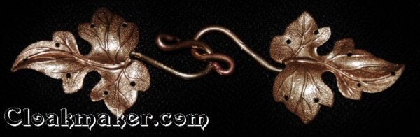 Ivy, Curly with J-Hook Cloak Clasp - Jewelers Bronze