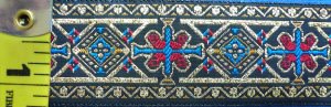 Crusader Shield Trim, Gold/Red/Blue on Black