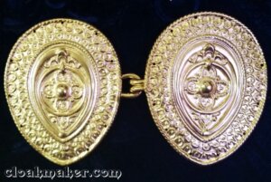 Etruscan Cloak Clasp - Gold Tone Plated