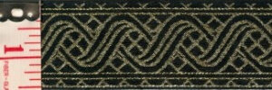 Ripple Knotwork Trim, Gold/Black (Reversible!)