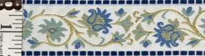 Elizabethan Floral Trim, Gold/Blue