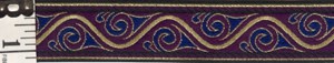 Stylized Swirl Trim, Gold/Purple