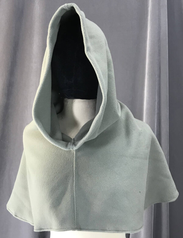 H205 - Warm Grey Easy-Care Fleece Hooded Cowl