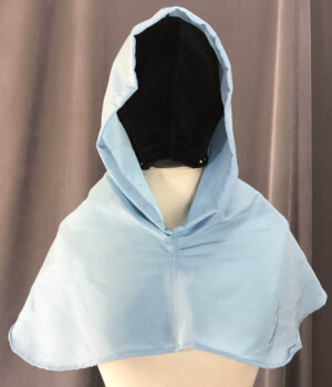 H230 - Water-Resistant Easy Care Light Blue Hooded Cowl