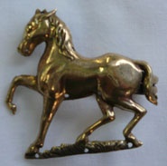 Horse, Prancing Cloak Clasp - Jewelers Bronze