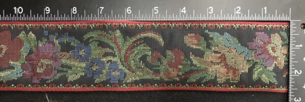 Floral Tapestry Trim w/Gold