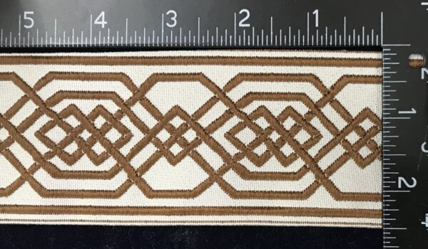 Double Celtic Chained Knotwork Wide, Coffee on Cream