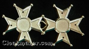 Maltese Cross Cloak Clasp - Large - Gold Tone Plated