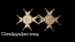 Maltese Cross Cloak Clasp - Small - Jewelers Bronze