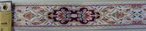 Medallion, Double Trim, Gold/Red/White