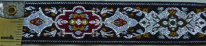 Medallion Trim, Silver/Green/Red/Yellow