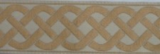 3 Strand Celtic Braid Trim, Tan on Natural - Large