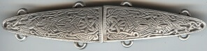 Viking Bar Cloak Clasp - Pewter