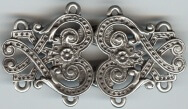 Byzantine Swirls Cloak Clasp - Pewter