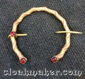 Tiny Red Round Glass Penannular, Medium