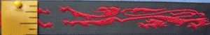 Scottish Gryphon Trim, Red/Black