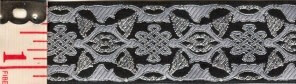 Knotwork Blocks Trim, Silver/Black