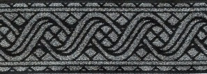 Ripple Knotwork Trim, Silver/Black (Reversible!)