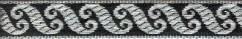 Scrollwork Narrow Trim, Silver/Black