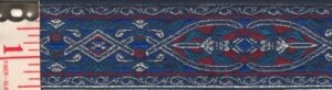 Florentine Trim, Silver Blue/Red