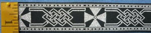 Maltese Cross Trim, Silver/Black