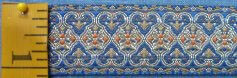 Hearts & Diamonds Trim, Silver/Blue - Narrow