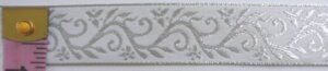 Formal Vine Trim, Silver on White