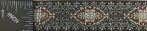 Filigree Diamonds Trim Silver/Brown